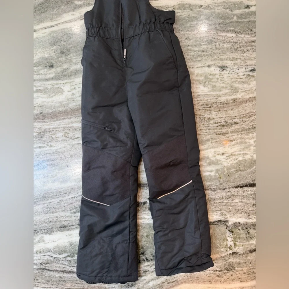 Swiss Tech Kids Black Snow Overalls Youth Large 10-12